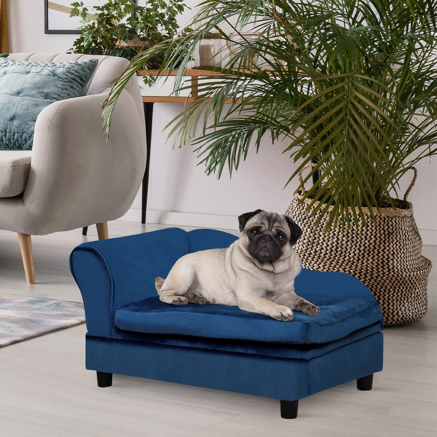 PawHut Luxury Small Dog Bed with Hidden Storage