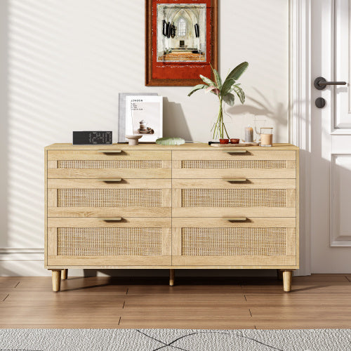 Rattan Dresser with Drawers – Stylish & Functional Storage Solution