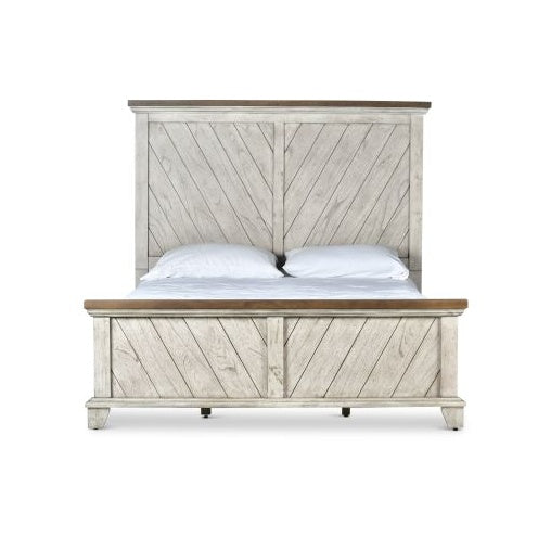 Bear Creek Queen Bed – with Chevron Patterned Headboard