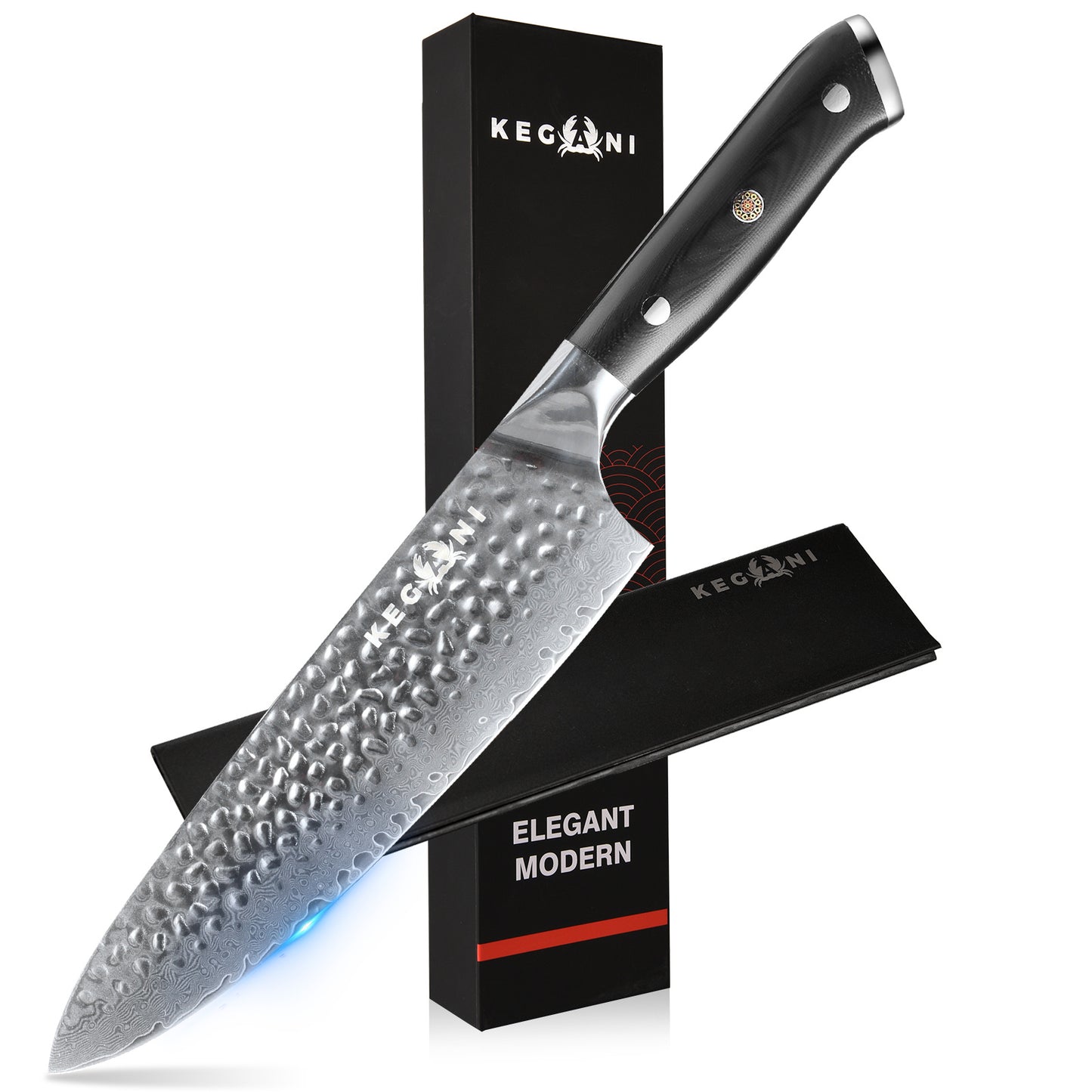 Kegani Chef Knife, 8 Inch Damascus Chefs Knife