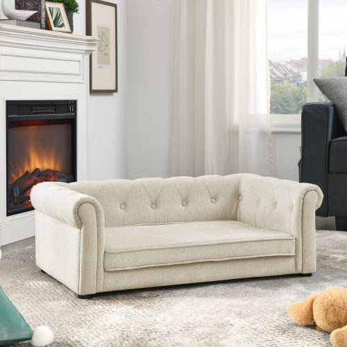 Elegant Elevated Pet Sofa – Modern Comfort for Your Furry Friend