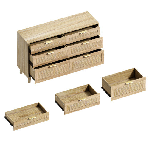 Rattan Dresser with Drawers – Stylish & Functional Storage Solution