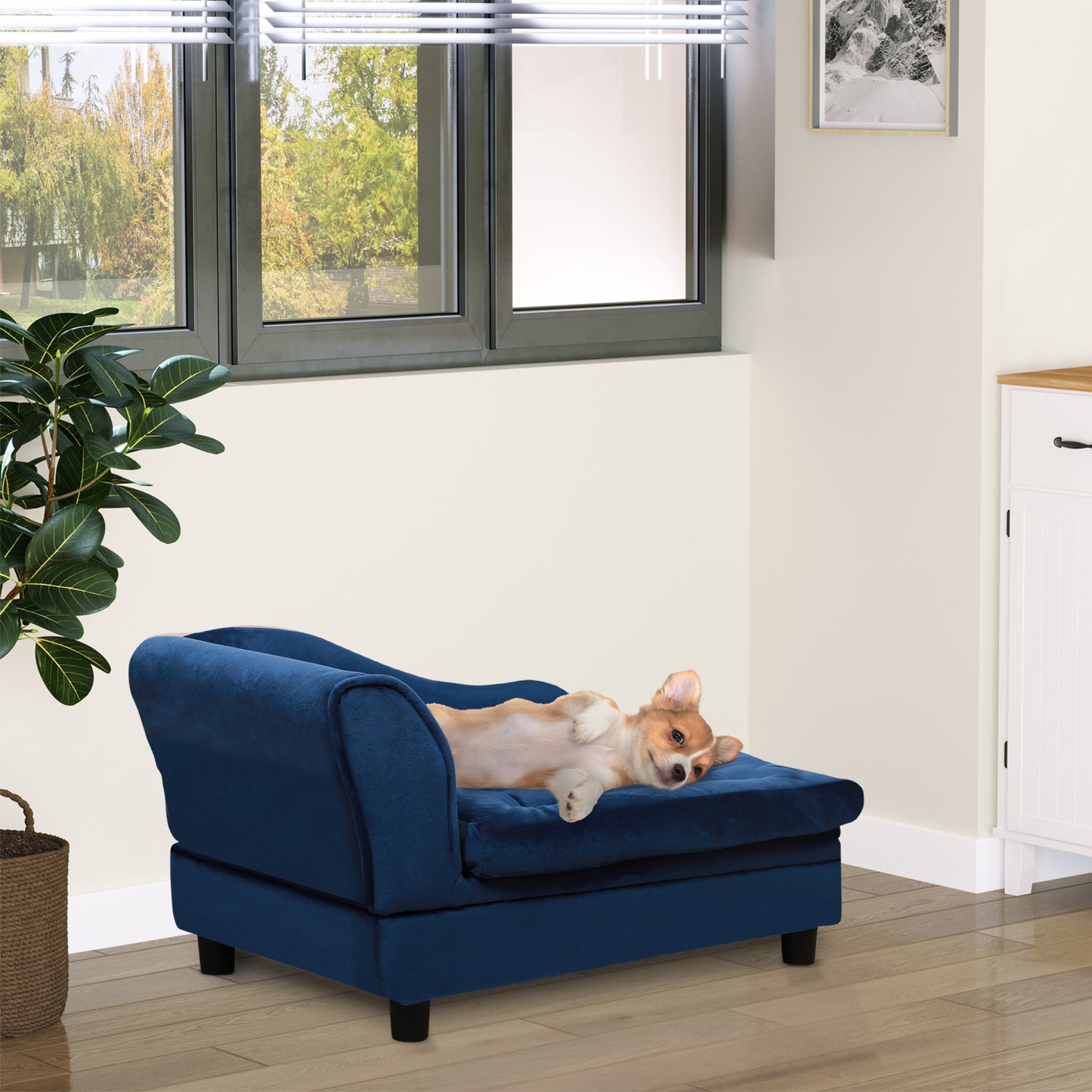 PawHut Luxury Small Dog Bed with Hidden Storage