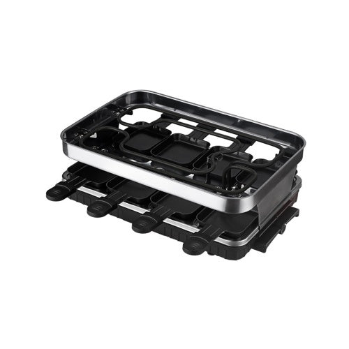 Raclette Non stick Grill with 8 Mini Pans, Adjustable Temperature Electric Party Grill