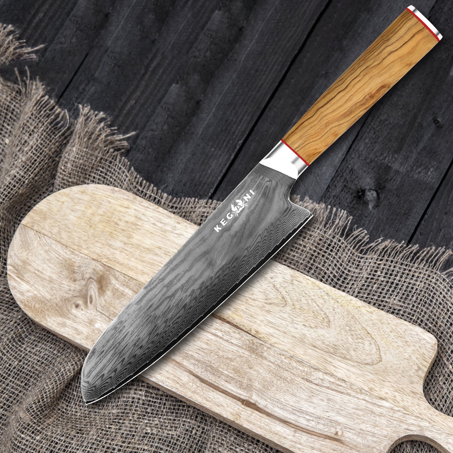 Kegani Kiritsuke Knife - 8 Inch Professional Japanese Chef's Knife