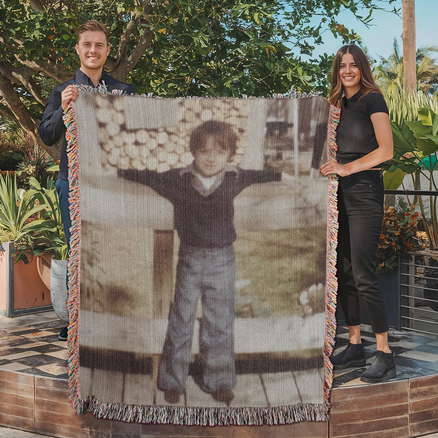 Personalized Portrait Blanket – Cozy, Meaningful, Timeless