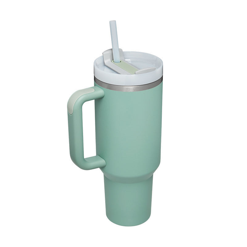 40oz Premium Insulated Tumbler - with Handle & Straw