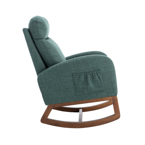 COOLMORE Emerald Glider Rocking Chair with Side Pocket