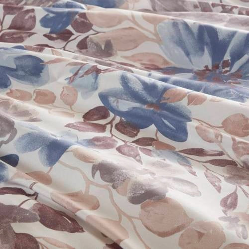 Blue Floral Comforter Set with Bed Sheets – Queen Size