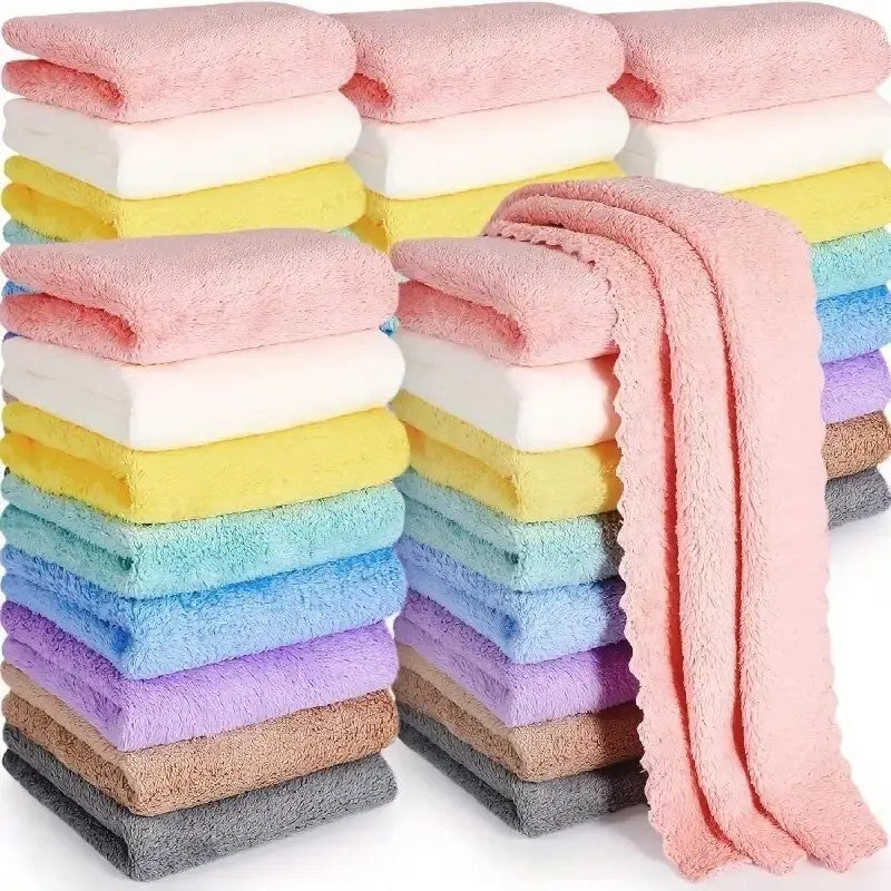 20 Piece Solid Color Towel Set - Super Absorbent, Quick-Drying