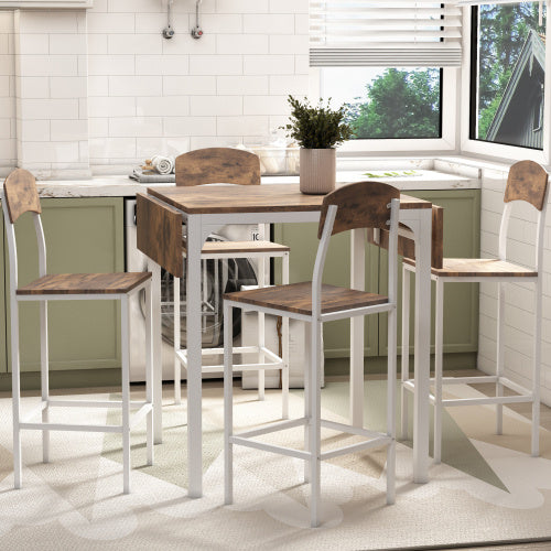 TOPMAX Farmhouse 5 Piece Dining Table Set
