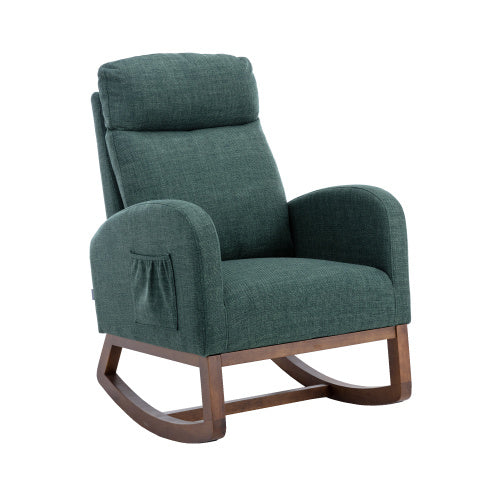 COOLMORE Emerald Glider Rocking Chair with Side Pocket