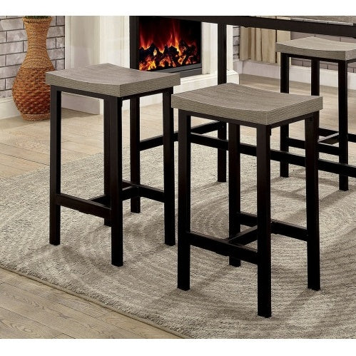 5 Piece Counter Height Dining Set - Black and Gray