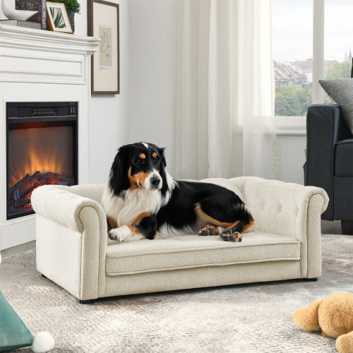 Elegant Elevated Pet Sofa – Modern Comfort for Your Furry Friend
