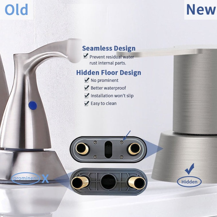Brushed Nickel Bathroom Sink Faucet