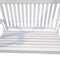 Wooden Front Porch Swing with Chain - White Fir Wood Bench