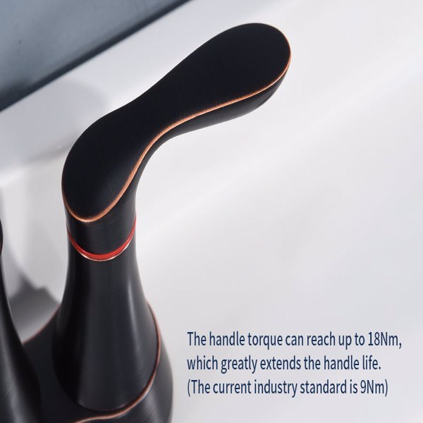 Oil Rubbed Bronze Bathroom Sink Faucet with Pop Up Drain & Supply Hoses