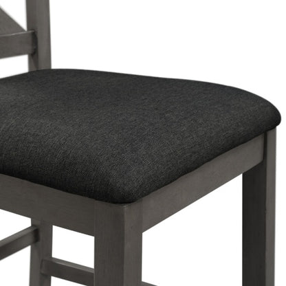 TOPMAX 5 Piece Counter Height Farmhouse Dining Set – Rustic Gray