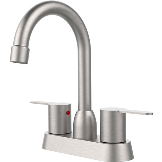 Brushed Nickel Bathroom Sink Faucet