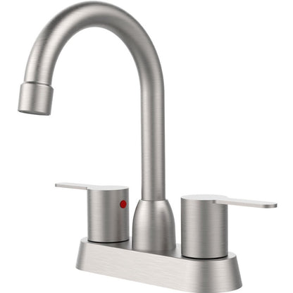 Brushed Nickel Bathroom Sink Faucet