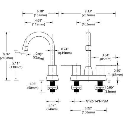 Brushed Nickel Bathroom Sink Faucet
