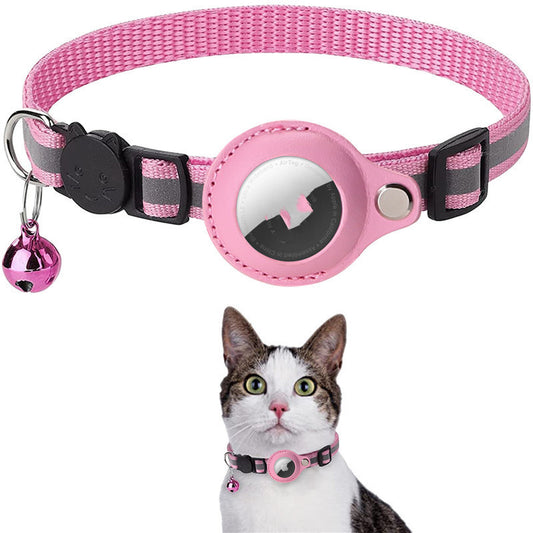 AirTag Pet Collar - Waterproof Reflective Nylon Cat Collar with AirTag Holder