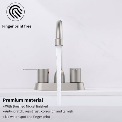 Brushed Nickel Bathroom Sink Faucet