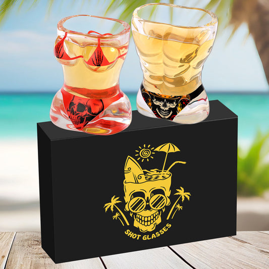 Skull Shot Glasses Set of 2 - Party Drinkware