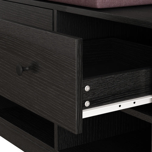 Entryway Storage Rack with Coat Hooks and Pegboard