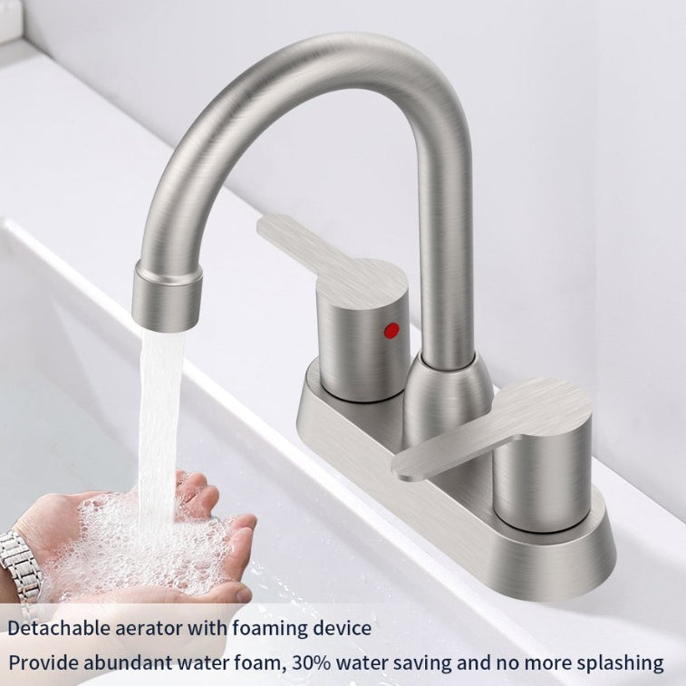 Brushed Nickel Bathroom Sink Faucet