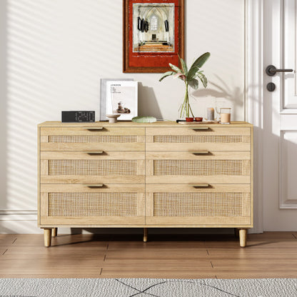 Rattan Dresser with Drawers – Stylish & Functional Storage Solution
