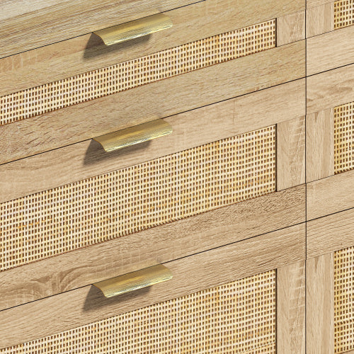 Rattan Dresser with Drawers – Stylish & Functional Storage Solution