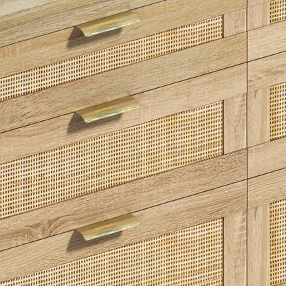 Rattan Dresser with Drawers – Stylish & Functional Storage Solution