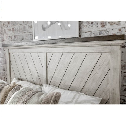 Bear Creek Queen Bed – with Chevron Patterned Headboard