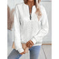 Women's Textured Half-Zip Pullover - Cozy Long Sleeve
