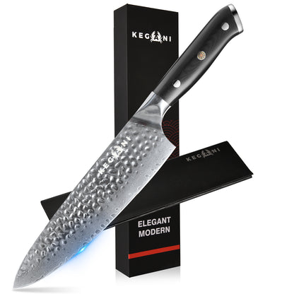 Kegani Chef Knife, 8 Inch Damascus Chefs Knife