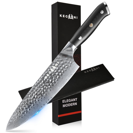 Kegani Chef Knife, 8 Inch Damascus Chefs Knife