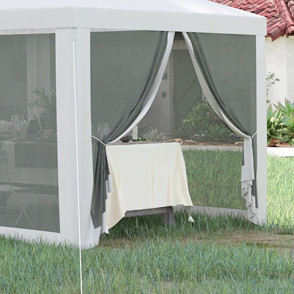 Outdoor Event Tent Canopy 10' x 28' – with 8 Removable Mesh Sidewalls