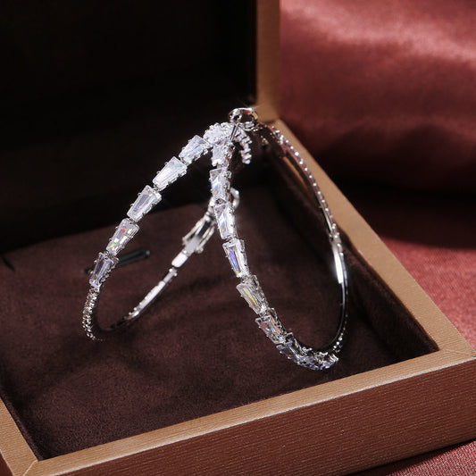 Zircon Earrings – Silver & Gold