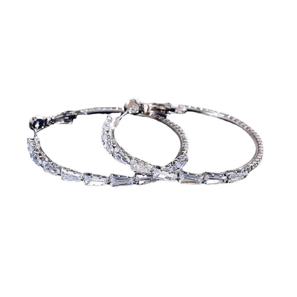 Zircon Earrings – Silver & Gold