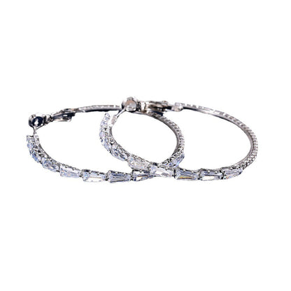 Zircon Earrings – Silver & Gold