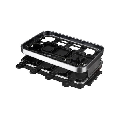 Raclette Non stick Grill with 8 Mini Pans, Adjustable Temperature Electric Party Grill