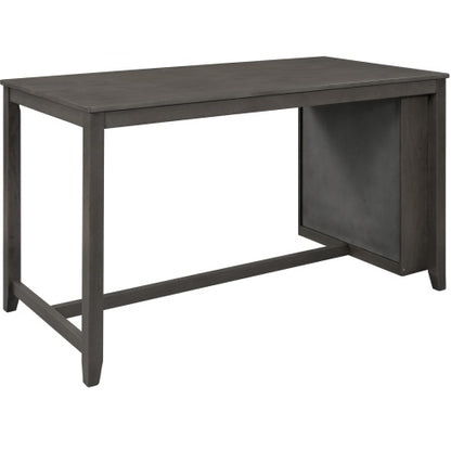 TOPMAX 5 Piece Counter Height Farmhouse Dining Set – Rustic Gray