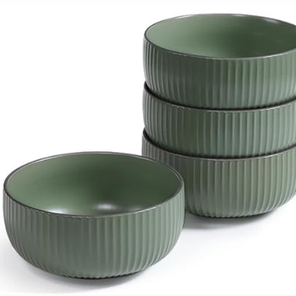 Ceramic Bowl Set - 4 Piece 46oz Kitchen Bowls