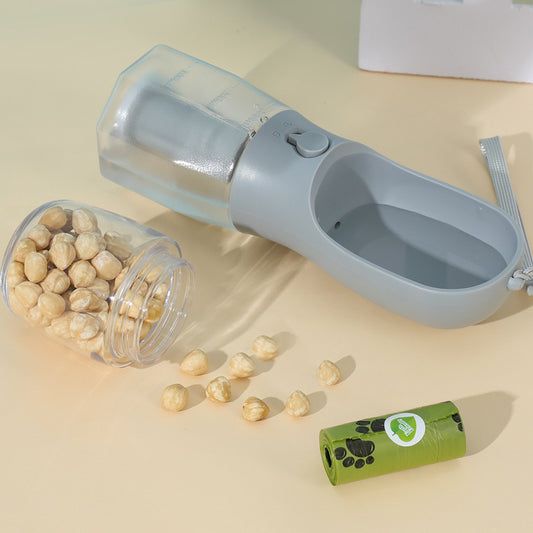 Portable 3 in 1 Pet Water Bottle and Feeder