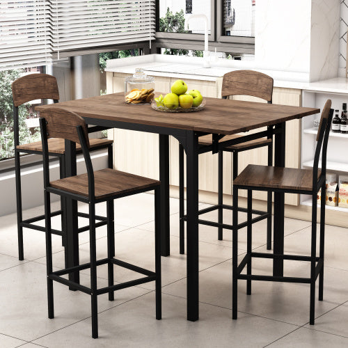 TOPMAX Farmhouse 5 Piece Dining Table Set