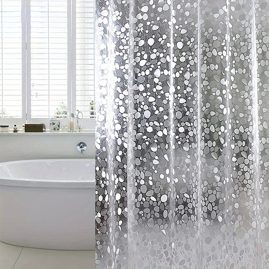 3D Pebble Pattern Shower Curtain with Magnets