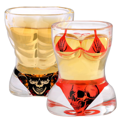 Skull Shot Glasses Set of 2 - Party Drinkware