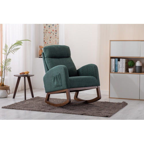 COOLMORE Emerald Glider Rocking Chair with Side Pocket