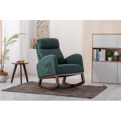 COOLMORE Emerald Glider Rocking Chair with Side Pocket